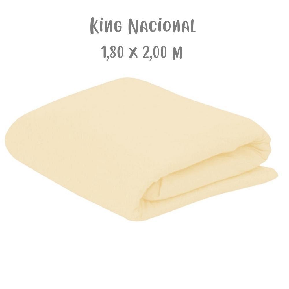 Lençol de Elástico Avulso King Nacional 1,80 x 2,00m Cru Arrumadinho Enxovais